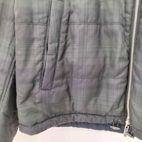 ヒューゴボス HUGO BOSS WATER REPELLMENT リバーシブル フード着脱可 2way タータンチェック ダブルジップ フーデッドブルゾン 裾ドローコード メンズ US:42