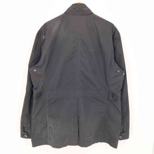 ヒューゴボス HUGO BOSS 裏地ストライプ 比翼ジップ エポレット付き パッカブル マルチポケット ミリタリージャケット メンズ EUR:48