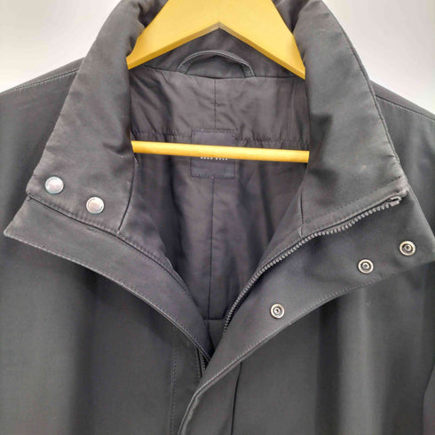 ヒューゴボス HUGO BOSS weatherproof スタンドカラー 比翼ジップ ミドルコート メンズ