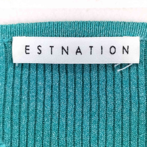 エストネーション ESTNATION リブクロスニットトップス レディース FREE