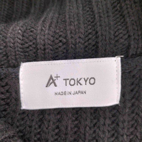 A+TOKYO 斜めジップデザインハイネックケーブルニット レディース FREE
