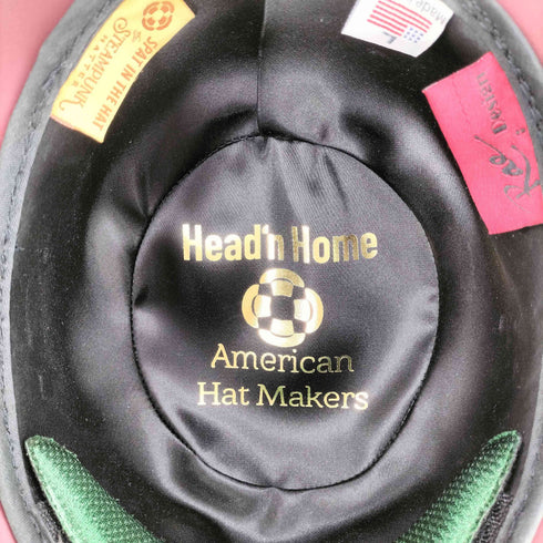AMERICAN HAT MAKERS フロントボタンデザインレザーハット メンズ