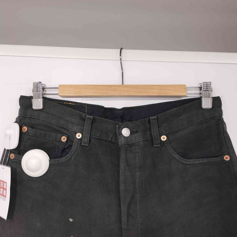 リーバイス Levis 90s 501 ユーロ ボタン裏295 後染め ブラック デニム メンズ W33 L32
