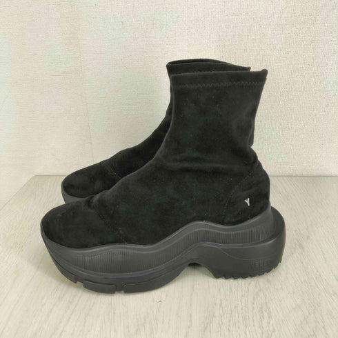 イエロー YELLO DOUBLE NEAKER SHORT BOOTS レディース S