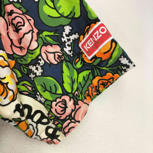 ケンゾー KENZO 総柄 S/S オープンカラーアロハシャツ メンズ import:M