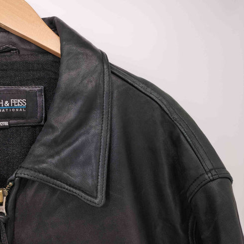 ジョセフアンドフェイス Joseph&Feiss 羊革 ラムレザー シングル ライダースジャケット メンズ 2XL