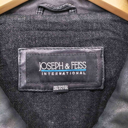 ジョセフアンドフェイス Joseph&Feiss 羊革 ラムレザー シングル ライダースジャケット メンズ 2XL