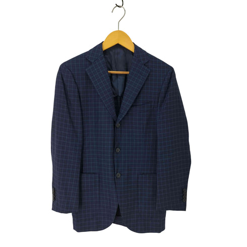 ビームス BEAMS Custom tailor CANONICO チェック柄 背抜 3B テーラード ジャケット メンズ
