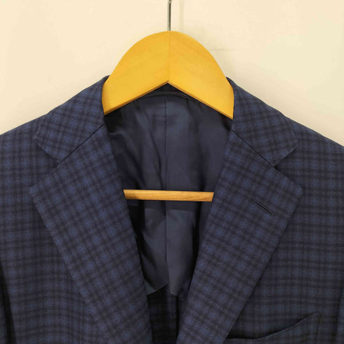 ビームス BEAMS Custom tailor CANONICO チェック柄 背抜 3B テーラード ジャケット メンズ