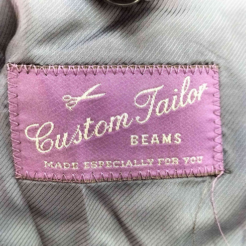 ビームス BEAMS Custom tailor CANONICO チェック柄 背抜 3B テーラード ジャケット メンズ