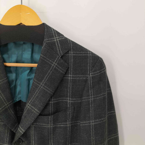 ビームス BEAMS Custom tailor Loro Piana リネンツイード チェック柄 背抜 3B テーラード ジャケット メンズ