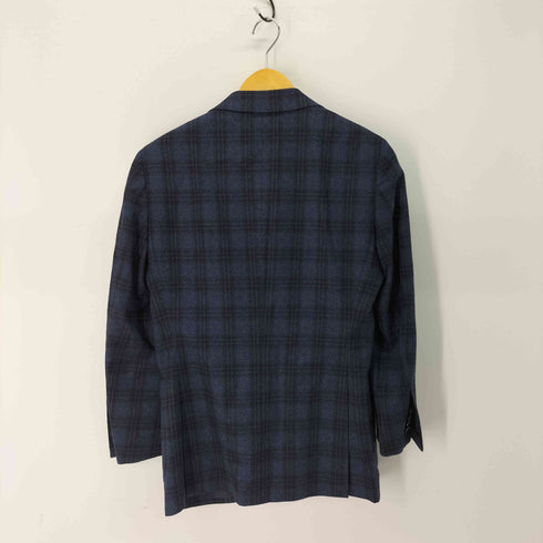 ビームス BEAMS Custom tailor FRATELLI TALLIA DI DELFINO ウール カシミヤ チェック柄 総裏 3B テーラード ジャケット メンズ