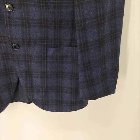 ビームス BEAMS Custom tailor FRATELLI TALLIA DI DELFINO ウール カシミヤ チェック柄 総裏 3B テーラード ジャケット メンズ