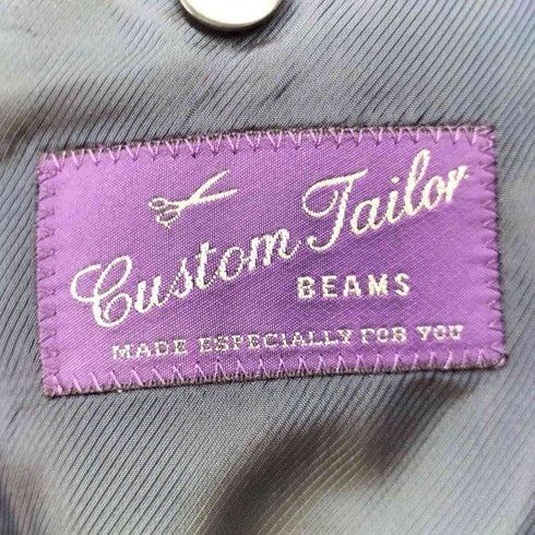 ビームス BEAMS Custom tailor FRATELLI TALLIA DI DELFINO ウール カシミヤ チェック柄 総裏 3B テーラード ジャケット メンズ