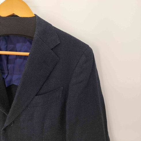 ビームス BEAMS Custom tailor DRAPERS シルクリネンウール ヘリンボーン 背抜 3B テーラード ジャケット メンズ