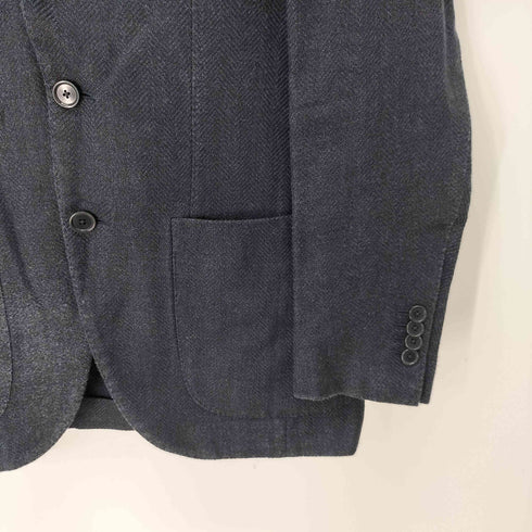 ビームス BEAMS Custom tailor DRAPERS シルクリネンウール ヘリンボーン 背抜 3B テーラード ジャケット メンズ