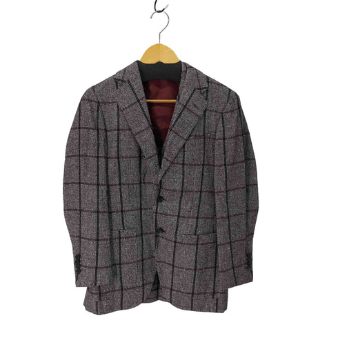 ビームス BEAMS Custom tailor FERLA チェック柄 総裏 3B テーラード ジャケット ベスト 2ピース メンズ