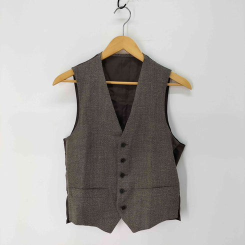 ビームス BEAMS Custom tailor Loro Piana リネンツイード 総裏 3B テーラード ジャケット ベスト 2ピース メンズ