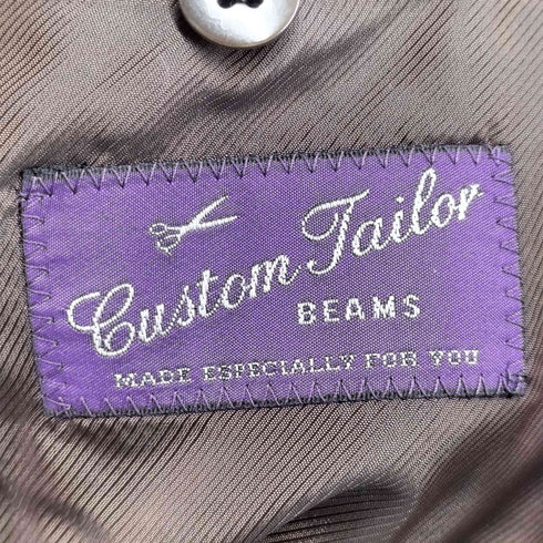 ビームス BEAMS Custom tailor Loro Piana リネンツイード 総裏 3B テーラード ジャケット ベスト 2ピース メンズ