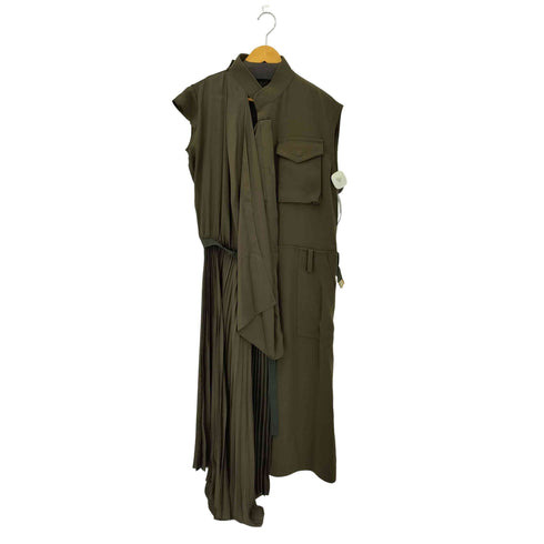 サカイ Sacai サテンドッキング ノースリーブ プリーツ ワンピース レディース 2