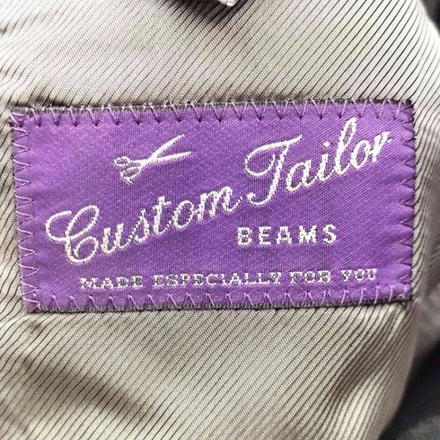 ビームス BEAMS Custom tailor カシミヤ ウール 総裏 3B テーラード ジャケット ベスト 2ピース メンズ