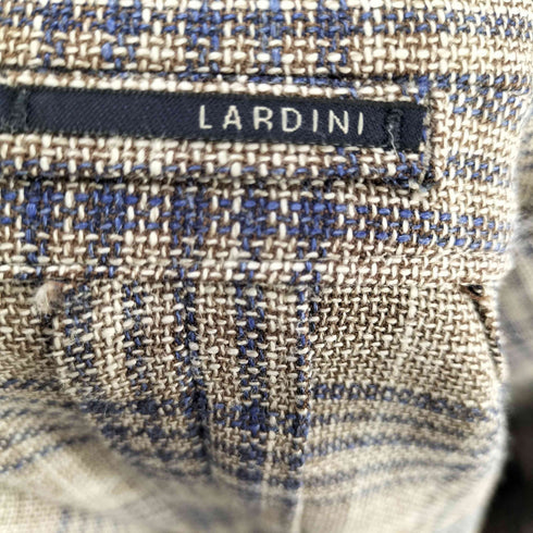 ラルディー二 LARDINI 段返り3B グレンチェックシルクテーラートドジャケット メンズ JPN:44