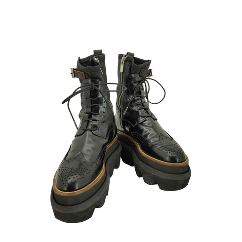 サカイ Sacai wingtip engineer sock boot ウィングチップ エンジニア ソック ブーツ レディース JPN:37