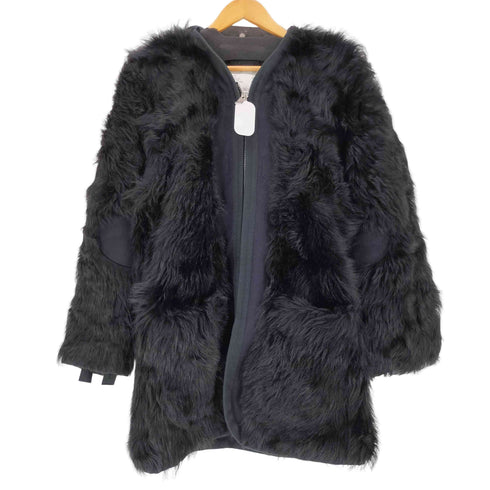 サカイ Sacai フロントジップ リアル ファー コート レディース 2