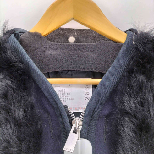 サカイ Sacai フロントジップ リアル ファー コート レディース 2