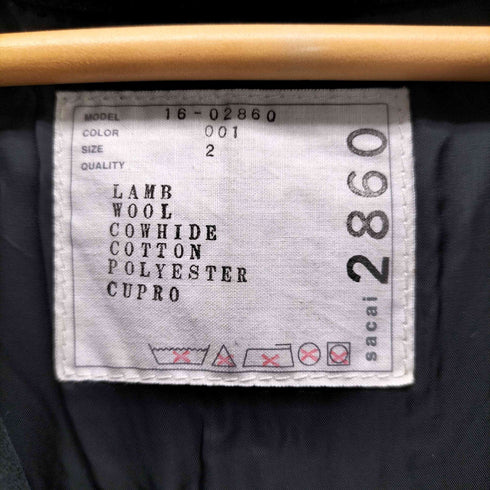 サカイ Sacai フロントジップ リアル ファー コート レディース 2