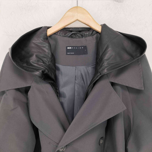 エイソス asos フード付きロングコート メンズ import:M