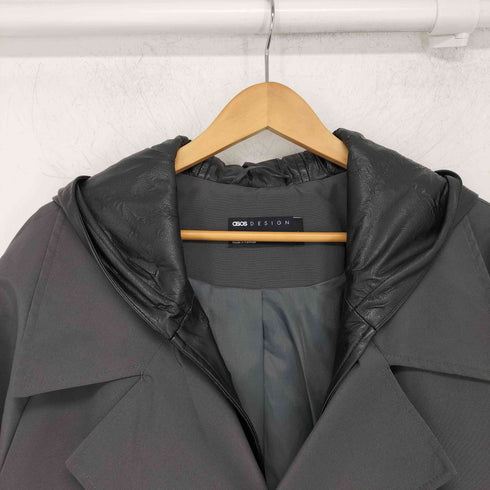 エイソス asos フード付きロングコート メンズ import:M