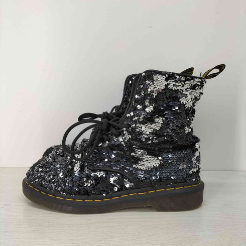 ドクターマーチン Dr.Martens 8ホール スパンコール レースアップブーツ レディース EUR:37
