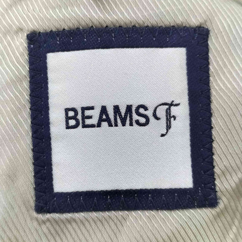 ビームスエフ BEAMS F ウールシルクリネン チェック 3B テーラードジャケット メンズ JPN:42
