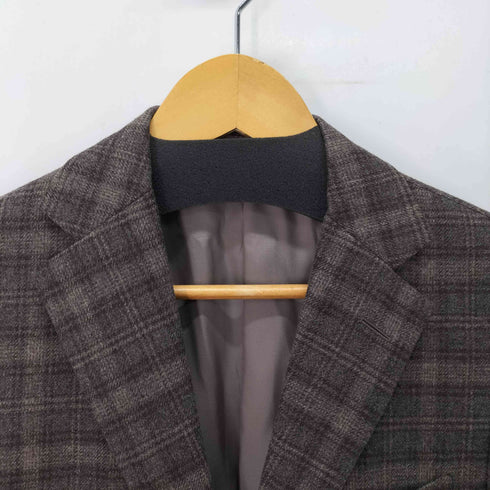 ビームス BEAMS Custom tailor Robert NOBLE チェック柄 総裏 3B テーラード ジャケット メンズ