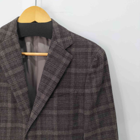 ビームス BEAMS Custom tailor Robert NOBLE チェック柄 総裏 3B テーラード ジャケット メンズ