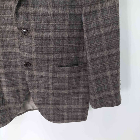 ビームス BEAMS Custom tailor Robert NOBLE チェック柄 総裏 3B テーラード ジャケット メンズ