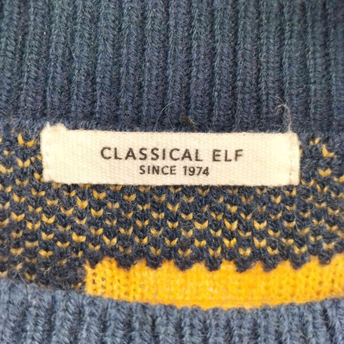 クラシカルエルフ CLASSICAL ELF フリンジ配色オーバーニット レディース JPN:S