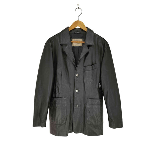 PELLE-LEATHER LEGENDARY JACKET 1957 FIRENZE Y2K ドクロボタン レザージャケット メンズ M