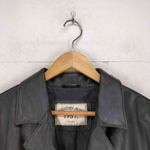 PELLE-LEATHER LEGENDARY JACKET 1957 FIRENZE Y2K ドクロボタン レザージャケット メンズ M