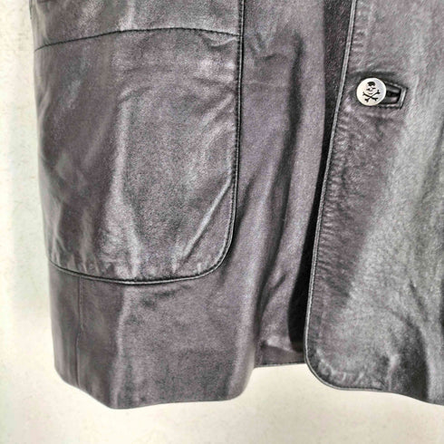 PELLE-LEATHER LEGENDARY JACKET 1957 FIRENZE Y2K ドクロボタン レザージャケット メンズ M