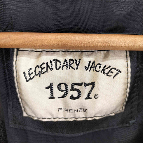 PELLE-LEATHER LEGENDARY JACKET 1957 FIRENZE Y2K ドクロボタン レザージャケット メンズ M