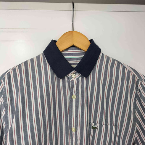 ラコステ LACOSTE ワンポイント ストライプ レギュラーカラー シャツ メンズ FR 39