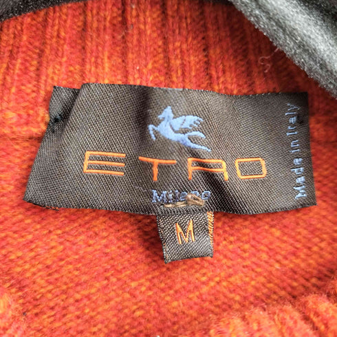 エトロミラノ ETRO MILANO ハーフジップメリノウールニットセーター レディース import:M