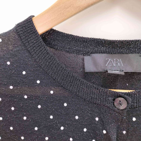 ザラ ZARA ドット ラメ カーディガン レディース JPN:M