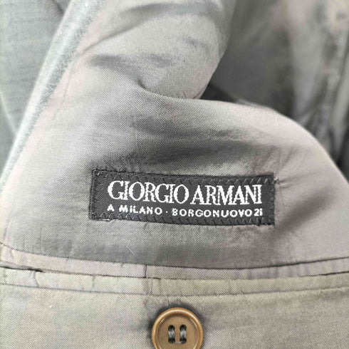 ジョルジオアルマーニ Giorgio Armani 90s イタリア製 黒タグ ピークドラペル ダブルブレスト テーラードジャケット メンズ EUR:54
