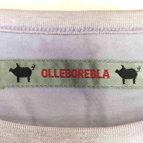 アルベロベロ OLLEBOREBLA オレボレブラ ブタさん インディアン 民族 ビジュースパンコール装飾 顔料プリント 穴あき ボートネック カットソー レディース