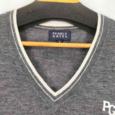 パーリーゲイツ PEARLY GATES Vネック 薄手カシミヤニットセーター メンズ JPN:5