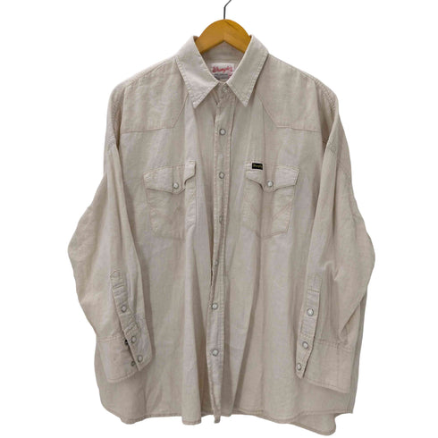 ラングラー Wrangler リネン コットン ウエスタン シャツ メンズ FREE