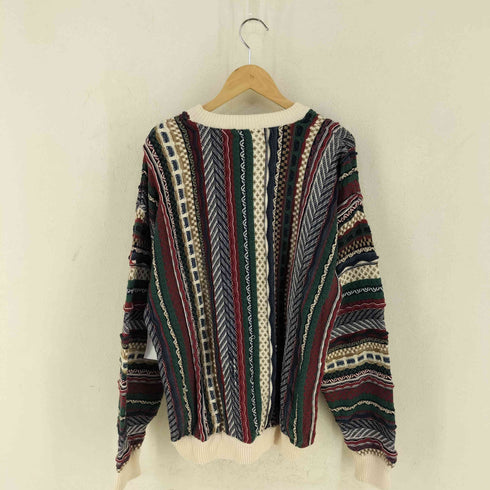 DIVOTS 90S 3D総柄ニット メンズ import:XL